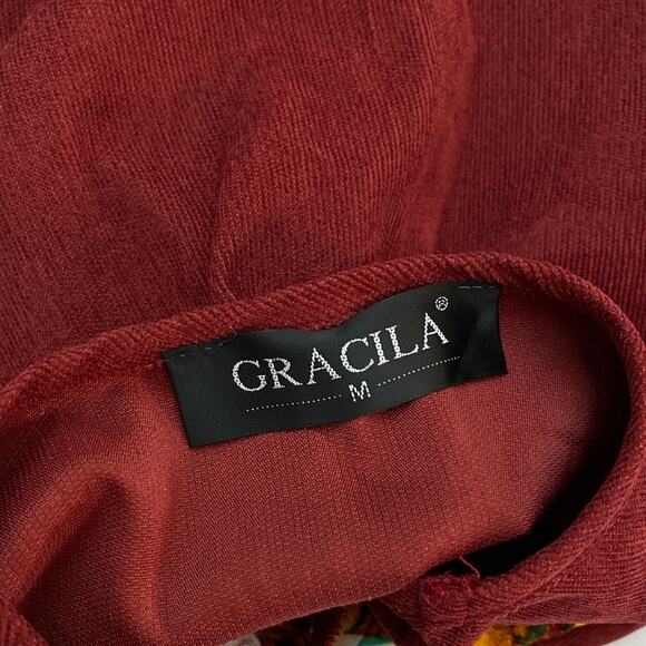 Abstract Multicolor Colorblock Top Blouse Top Long Sleeve Size Med Gracila Tunic - Picture 5 of 10